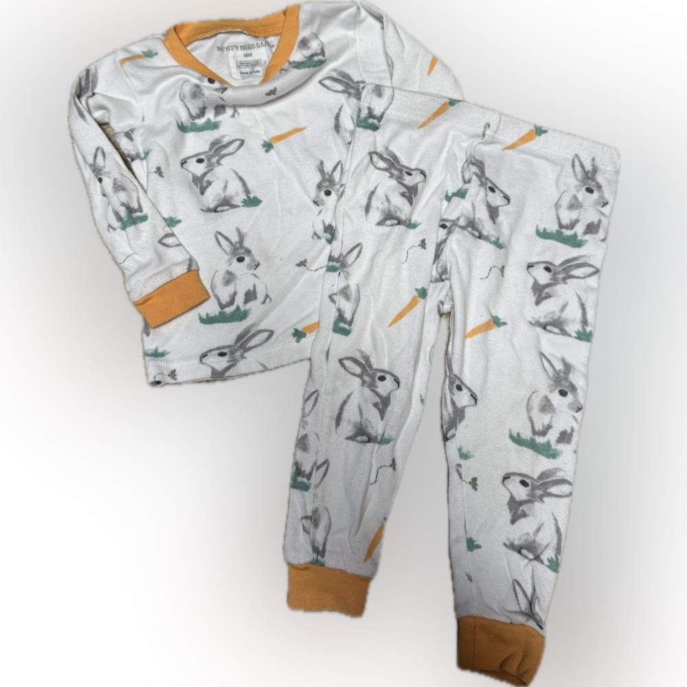 Charming Rabbit Print Kids Pajama Set